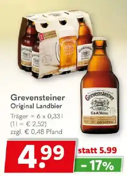 Getränkeland Grevensteiner Original Landbier Angebot