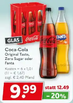 Getränkeland Coca-Cola Original Taste, Zero Sugar oder Fanta Angebot