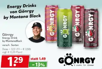 Getränkeland Gönrgy Energy Drink by Montana Black Angebot
