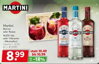 Getränkeland Martini Bianco oder Rosso 14,5% Vol. oder Vibrante - Alkoholfrei - Angebot