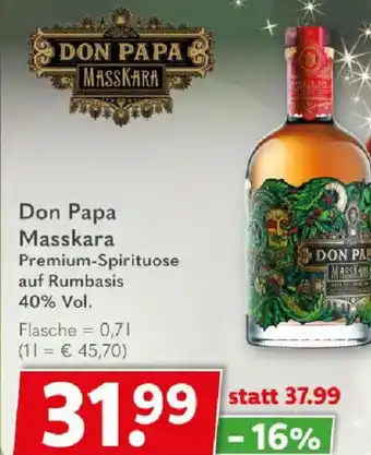 Getränkeland Don Papa Masskara Premium-Spirituose auf Rumbasis Angebot