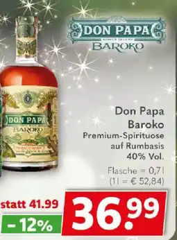 Getränkeland Don Papa Baroko Premium-Spirituose auf Rumbasis Angebot