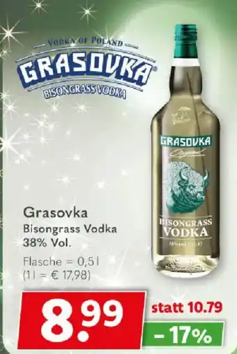 Getränkeland Grasovka Bisongrass Vodka Angebot