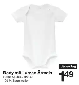 Zeeman Body mit kurzen Ärmeln Angebot