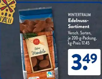Aldi Süd WINTERTRAUM Edelnuss- Sortiment Angebot