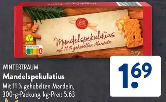 Aldi Süd WINTERTRAUM Mandelspekulatius Angebot