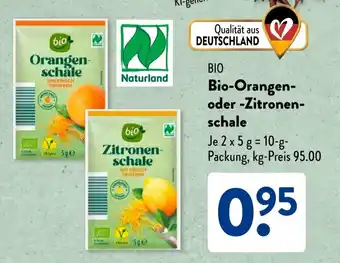 Aldi Süd BIO Bio-Orangen- oder -Zitronen- schale Angebot