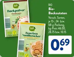 Aldi Süd BIO Bio- Backzutaten Angebot