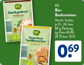 Aldi Süd BIO Bio- Backzutaten Angebot