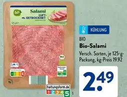 Aldi Süd BIO Bio-Salami Angebot