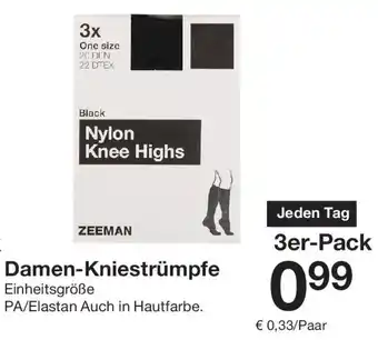 Zeeman Damen-Kniestrümpfe 3er-Pack Angebot