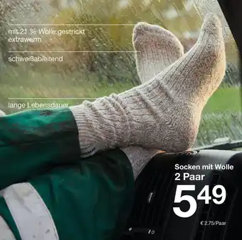 Zeeman Socken mit Wolle 2 Paar Angebot