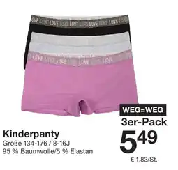 Zeeman Kinderpanty 3er-Pack Angebot