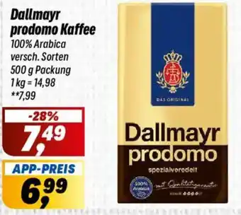 Simmel Dallmayr prodomo Kaffee Angebot