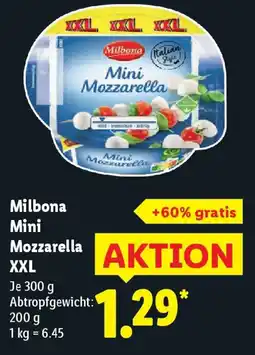 Lidl Milbona Mini Mozzarella XXL Angebot