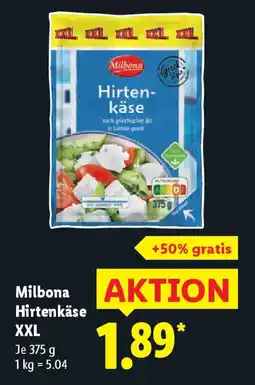 Lidl Milbona Hirtenkäse XXL Angebot