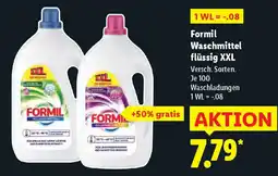 Lidl Formil Waschmittel flüssig XXL Angebot