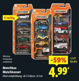 Lidl Matchbox Matchboxset Angebot