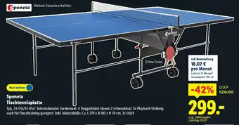 Lidl Sponeta Tischtennisplatte Angebot