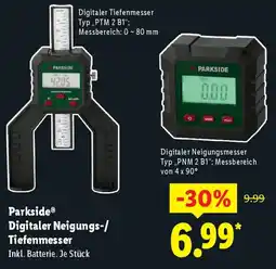Lidl Parkside Digitaler Neigungs-/ Tiefenmesser Angebot