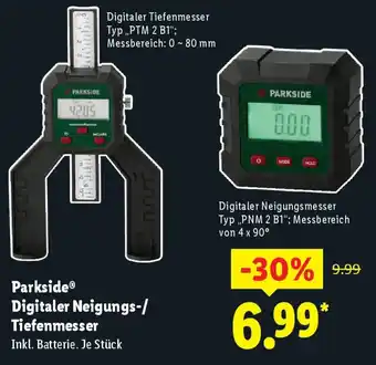 Lidl Parkside Digitaler Neigungs-/ Tiefenmesser Angebot