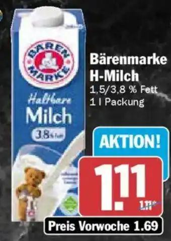 AEZ Bärenmarke H-Milch Angebot