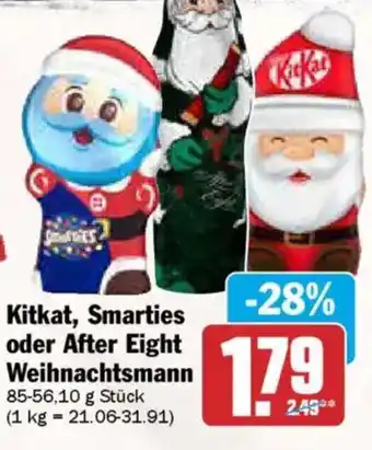AEZ Kitkat, Smarties oder After Eight Weihnachtsmann Angebot