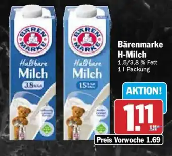 AEZ Bärenmarke H-Milch Angebot