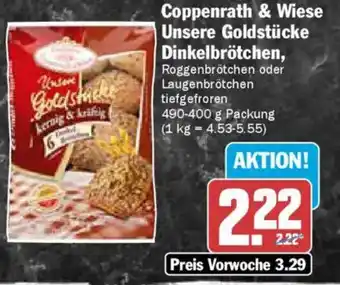 AEZ Coppenrath & Wiese Unsere Goldstücke Dinkelbrötchen Angebot