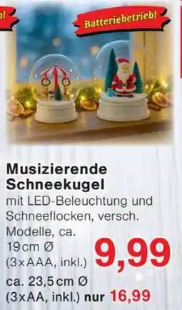 Wiglo Wunderland Musizierende Schneekugel Angebot