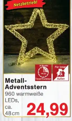 Wiglo Wunderland Metall- Adventsstern Angebot