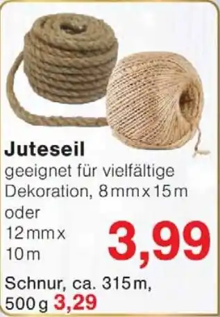 Wiglo Wunderland Juteseil Angebot