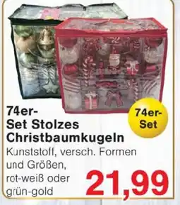 Wiglo Wunderland 74er- Set Stolzes Christbaumkugeln Angebot