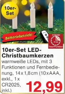 Wiglo Wunderland 10er-Set LED Christbaumkerzen Angebot