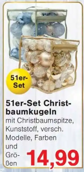 Wiglo Wunderland 51er-Set Christbaumkugeln Angebot