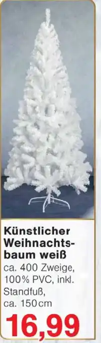 Wiglo Wunderland Künstlicher Weihnachtsbaum weiß Angebot