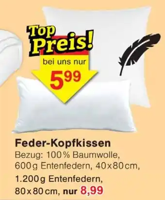 Wiglo Wunderland Feder-Kopfkissen Angebot