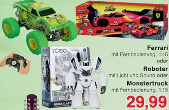 Wiglo Wunderland Ferrari oder Roboter oder Monstertruck Angebot