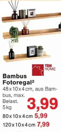 Wiglo Wunderland TIM HOME Bambus Fotoregal Angebot