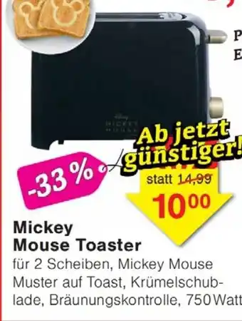 Wiglo Wunderland Mickey Mouse Toaster Angebot