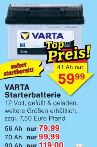 Wiglo Wunderland VARTA Starterbatterie Angebot
