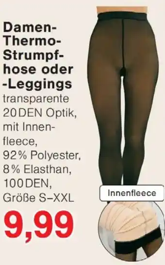 Wiglo Wunderland Damen Thermo Strumpfhose oder Leggings Angebot