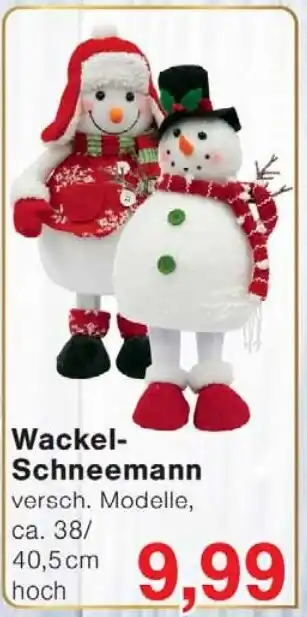 Wiglo Wunderland Wackel Schneemann Angebot