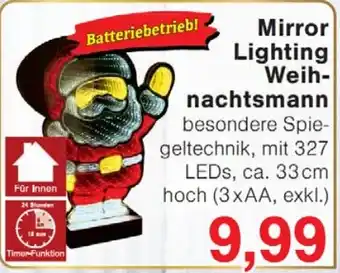 Wiglo Wunderland Mirror Lighting Weihnachtsmann Angebot