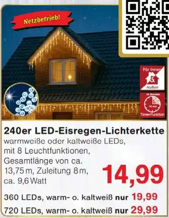 Wiglo Wunderland 240er LED-Eisregen-Lichterkette Angebot