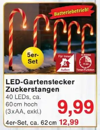 Wiglo Wunderland LED-Gartenstecker Zuckerstangen Angebot