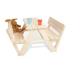 Netto Marken-Discount Pinolino Kindersitzgarnitur 'Nicki für 4 mit Lehne', natur Angebot