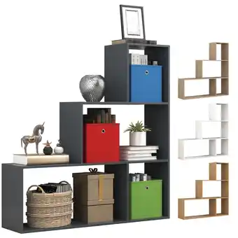 Netto Marken-Discount VCM Holz Stand Treppenregal Stufenregal Standregal Raumteiler Bücherregal Dubila M Angebot
