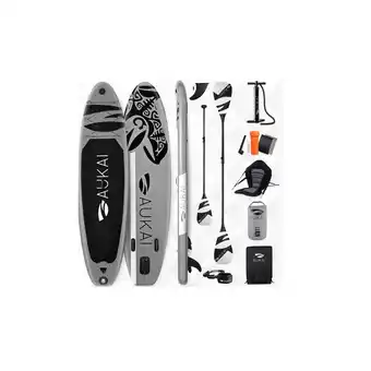 Netto Marken-Discount Stand Up Paddle Board AUKAI Pro Ocean mit Kajak-Sitz grau Angebot