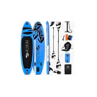 Netto Marken-Discount Stand Up Paddle Board AUKAI Pro Ocean mit Kajak-Sitz blau Angebot